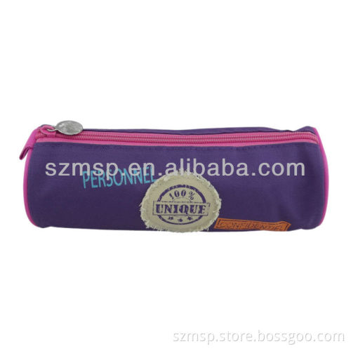 Fashion 600D pu pencil bag with digital printing for students